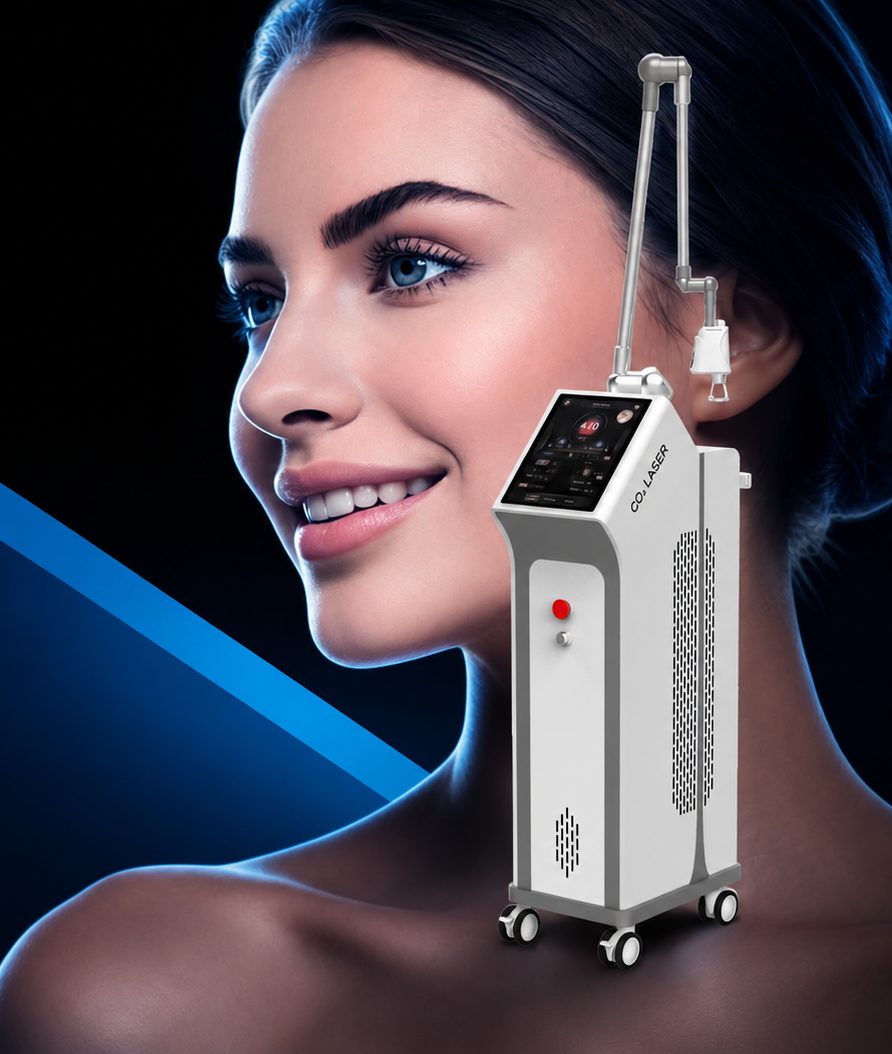 Patient beside the CO₂LD laser system