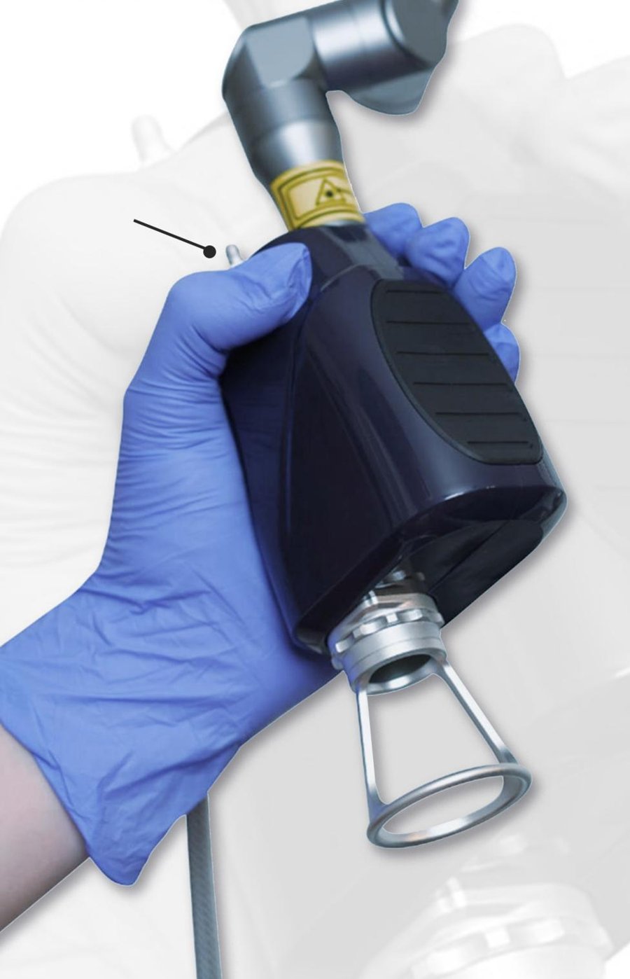 Fractional head with trachea smoke-evacuation interface